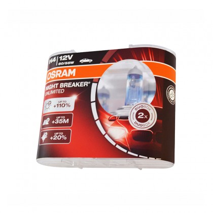 OSRAM BILUX H4 12V 60/55W P43t 64193NBU Night Breaker Unlimited GERMAN Original Bulb - 1 Set OSRAM BILUX H4 12V 60/55W P43t 64193NBU Night Breaker Unlimited GERMAN Original Bulb - 1 Set